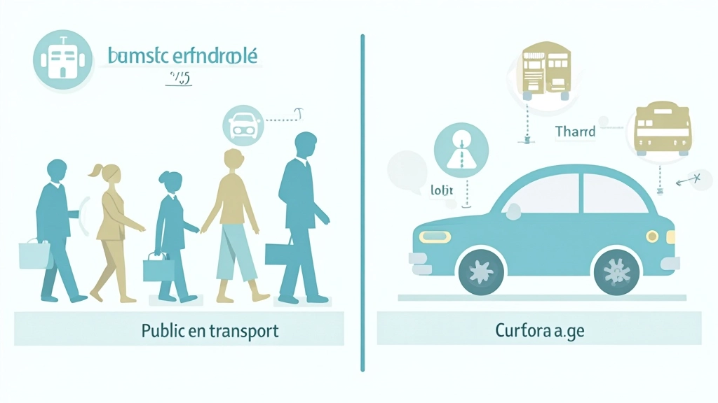 Comparaison visuelle des différents modes de transport en Île-de-France : métro, bus, train, voiture