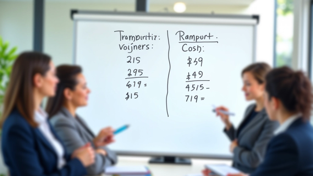 Comparaison écrite sur tableau blanc montrant chiffres et calculs de coûts mensuels